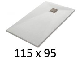 Duschwanne 115x95 cm aus Mineralharz extra-flach – TECNIK