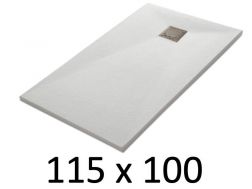 Duschwanne 115x100 cm aus Mineralharz extra-flach TECNIK