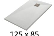 Duschwanne 125x85 cm, Harz, extra flach, zuschneidbar, TECNIK 85x125