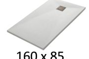 Duschwanne 160x85 cm, Harz, extra flach, zuschneidbar, TECNIK 85x160