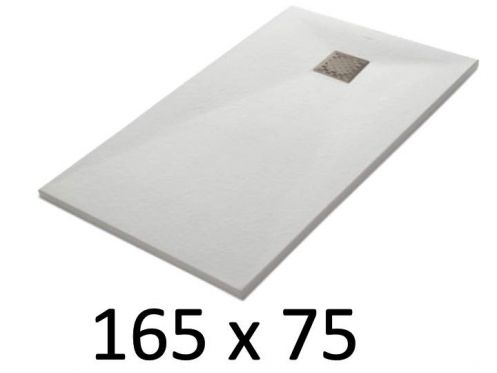 Duschwanne 165x75 cm aus Mineralharz extra-flach TECNIK