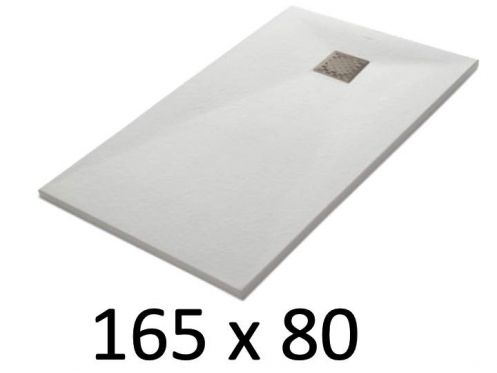 Duschwanne 165x80 cm aus Mineralharz extra-flach TECNIK