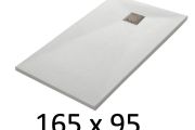 Duschwanne 165x95 cm, Harz, extra flach, zuschneidbar, TECNIK 95x165