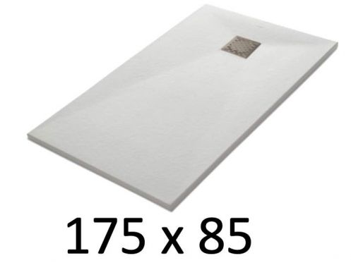 Duschwanne 175x85 cm, Harz, extra flach, zuschneidbar, TECNIK 85x175