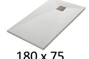Duschwanne 180x75 cm, Harz, extra flach, zuschneidbar, TECNIK 75x180