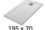 Duschwanne 195x70 cm, Harz, extra flach, zuschneidbar, TECNIK 70x195