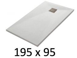 Duschwanne 195x95 cm, Harz, extra flach, zuschneidbar, TECNIK 95x195