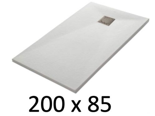 Duschwanne 200x85 cm, Harz, extra flach, zuschneidbar, TECNIK 85x200