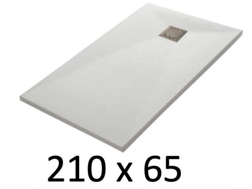 Duschwanne 210x65 cm, Harz, extra flach, zuschneidbar, TECNIK 65x210