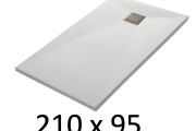 Duschwanne 210x95 cm, Harz, extra flach, zuschneidbar, TECNIK 95x210