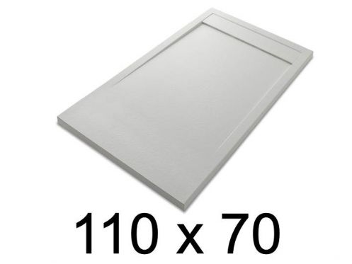 Duschwanne, flach, 110x70 cm, Acrystone-Harz, ETNA COVER 70x110