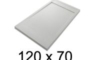 Duschwanne, flach, 120x70 cm, Acrystone-Harz, ETNA COVER 70x120