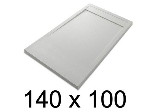 Duschwanne, flach, 140x100 cm, Acrystone-Harz, ETNA COVER 100x140