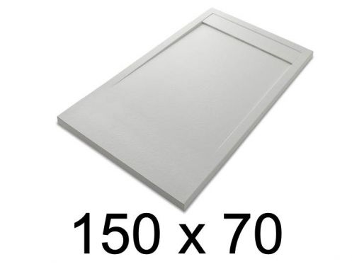 Duschwanne, flach, 150x70 cm, Acrystone-Harz, ETNA COVER 70x150