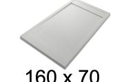 Duschwanne, flach, 160x70 cm, Acrystone-Harz, ETNA COVER 70x160