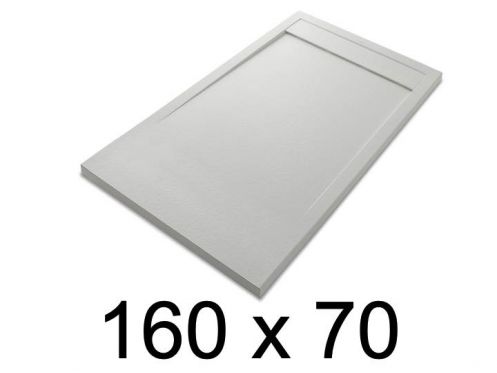 Duschwanne, flach, 160x70 cm, Acrystone-Harz, ETNA COVER 70x160