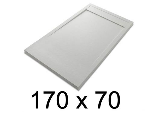 Duschwanne, flach, 170x70 cm, Acrystone-Harz, ETNA COVER 70x170