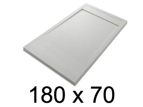 Duschwanne, flach, 180x70 cm, Acrystone-Harz, ETNA COVER 70x180