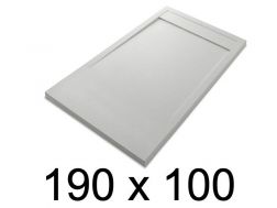 Duschwanne, flach, 190x100 cm, Acrystone-Harz, ETNA COVER 100x190