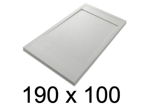 Duschwanne, flach, 190x100 cm, Acrystone-Harz, ETNA COVER 100x190