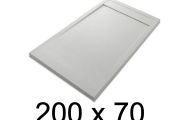 Duschwanne, flach, 200x70 cm, Acrystone-Harz, ETNA COVER 70x200