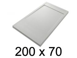 Duschwanne, flach, 200x70 cm, Acrystone-Harz, ETNA COVER 70x200