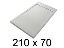 Duschwanne, flach, 210x70 cm, Acrystone-Harz, ETNA COVER 70x210