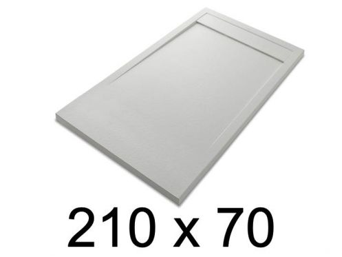 Duschwanne, flach, 210x70 cm, Acrystone-Harz, ETNA COVER 70x210