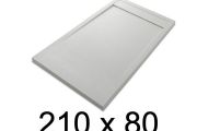 Duschwanne, flach, 210x80 cm, Acrystone-Harz, ETNA COVER 80x210