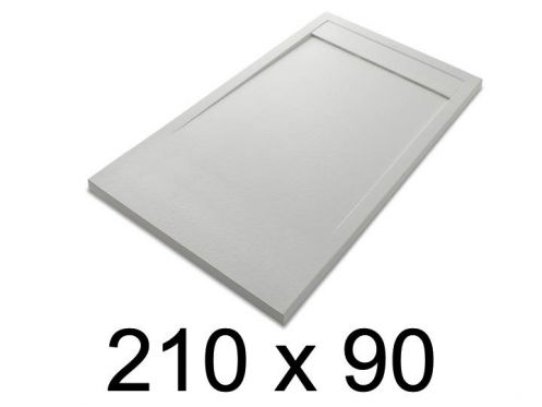 Duschwanne, flach, 210x90 cm, Acrystone-Harz, ETNA COVER 90x210