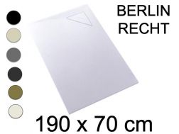 Duschwanne, 190x70 cm, rechtwinkliger Abfluss - BERLIN RIGHT 70x190