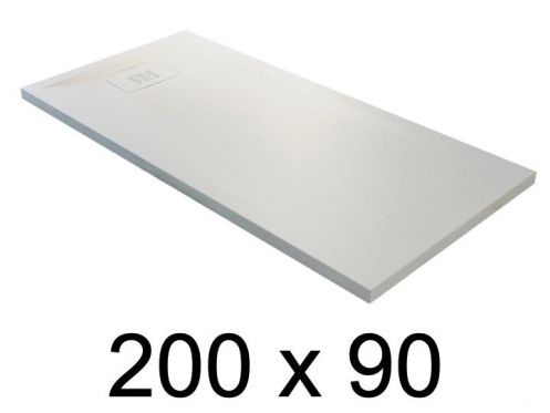 Duschtasse schuldig, 200x90 cm, leichtes Mineralharz - BLAY 90x200