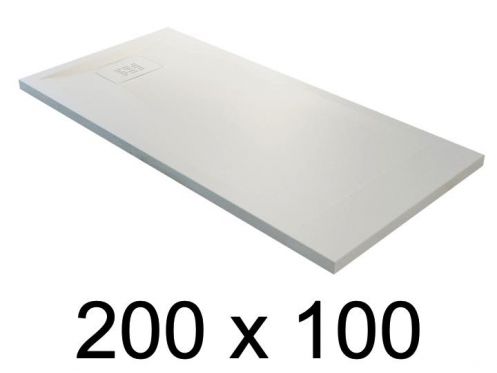 Duschtasse schuldig, 200x100 cm, leichtes Mineralharz - BLAY 100x200