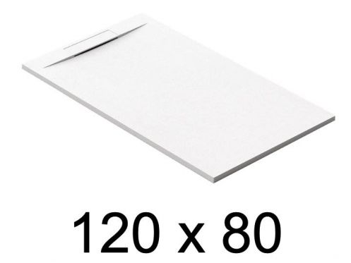 Duschwanne schuldig, 120x80 cm, diskreter Abfluss - Merida