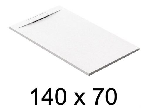 Schuldige Duschwanne, 140x70 cm, diskrete Drainage - PINO 70x140