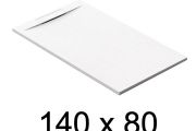 Duschwanne schuldig, 140x80 cm, diskreter Abfluss - PINO