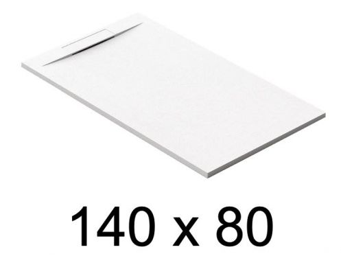 Schuldige Duschwanne, 140x80 cm, diskrete Drainage - PINO 80x140