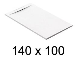 Schuldige Duschwanne, 140x100 cm, diskrete Drainage - PINO 100x140