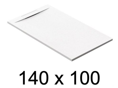 Schuldige Duschwanne, 140x100 cm, diskrete Drainage - PINO 100x140