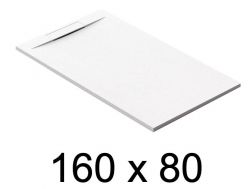 Schuldige Duschwanne, 160x80 cm, diskrete Drainage - PINO 80x160