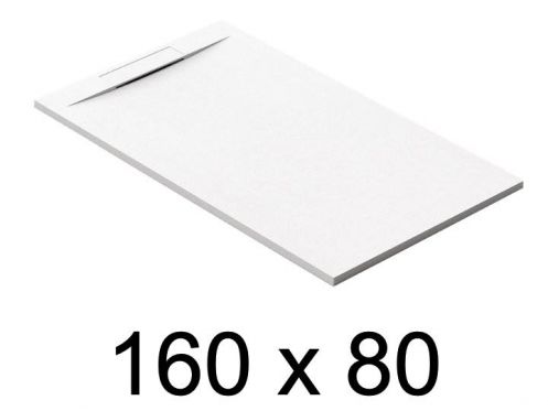 Schuldige Duschwanne, 160x80 cm, diskrete Drainage - PINO 80x160