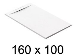 Schuldige Duschwanne, 160x100 cm, diskrete Drainage - PINO 100x160