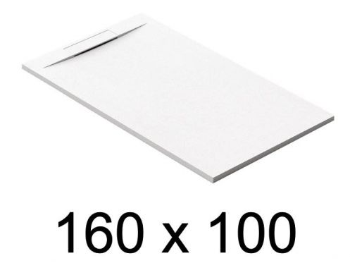 Schuldige Duschwanne, 160x100 cm, diskrete Drainage - PINO 100x160
