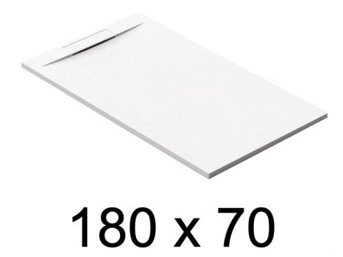 Duschwanne schuldig, 180x70 cm, diskreter Abfluss - Merida