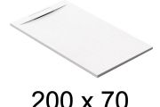 Duschwanne schuldig, 200x70 cm, diskreter Abfluss - Merida