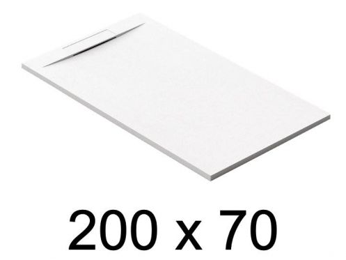 Schuldige Duschwanne, 200x70 cm, diskrete Drainage - PINO 70x200