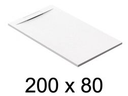 Schuldige Duschwanne, 200x80 cm, diskrete Drainage - PINO 80x200