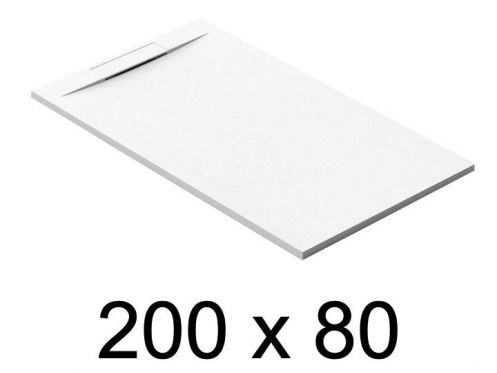 Duschwanne schuldig, 200x80 cm, diskreter Abfluss - Merida