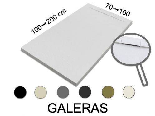 Duschwanne, Design, aus Mineralharz - GALERAS