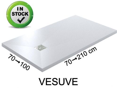 Duschwanne, extra slim, Mineralharz VESUVE